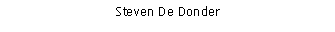 Text Box: Steven De Donder